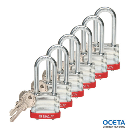 Steel Padlock 51mm Sha KD Red/6 Cadenas en acier laminé