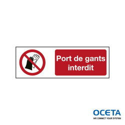 Signalisation ISO 7010 - Port de gants interdit