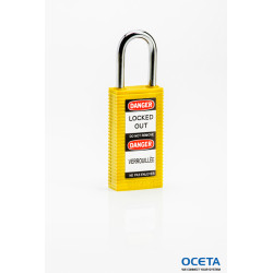 LONG BODY SFTY LOCK, 1.5" KD YELLOW 6/PK Cadenas de sécurité