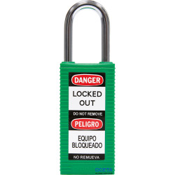 LONG BODY SFTY LOCK, 1.5" KD GREEN 6/PK Cadenas de sécurité