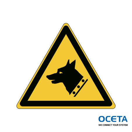 PIC W013-Tri 200-PP-CRD/1 Signalisation ISO - Danger: Chien de garde