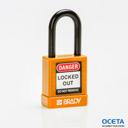 SFTY SECU PADLOCK 38MM ST SHA KD ORG/6 Cadenas avec revêtement nylon