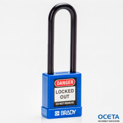 SFTY SECU PADLOCK 75MM ST SHA KD BLUE/6 Cadenas avec revêtement nylon