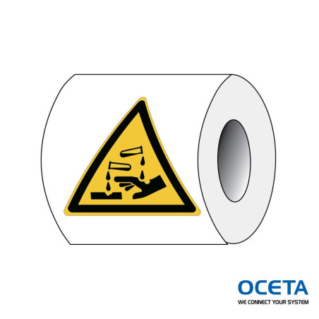 PIC W023- Tri 050-PE-ROLL/1  Danger: Substances Corrosives