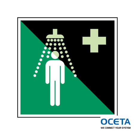 Pictogramme de sécurité phosphorescent dans l’obscurité