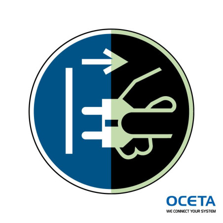 M/M006/NT-SA-PHOLUMB-Dia 150/1-B Pictogramme sécurité phosphorescent