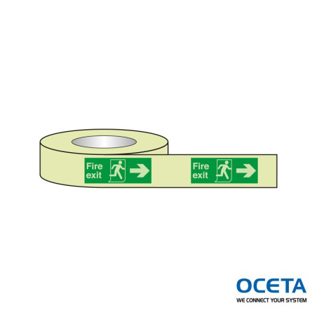 Fire Exit E002 PHOLUM B TAPE 40MMx10M Ruban de signalisation