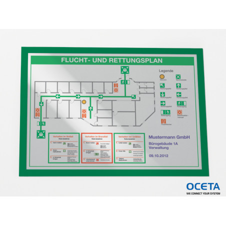 WALL DISPLAY MAGNETIC OPENING A4 GREEN/2 Cadre aimanté A4 vert