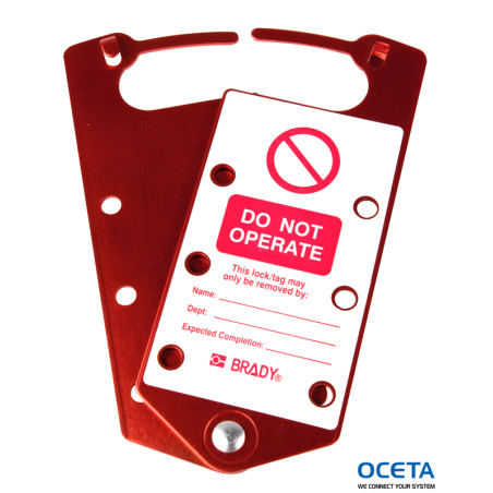 DO NOT OPERATE LOCKOUT HASP RED/ALU PK5 Mâchoires de consignation