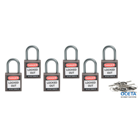 Compact safe padlock 25mm Sha KD Grey/6 Cadenas de sécurité compacts