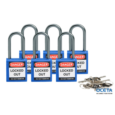 COMPACT SAFE PADLOCK 38MM SHA KD BLUE/6 Cadenas de sécurité compacts