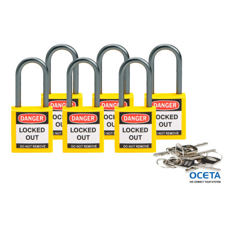 BRADY COMPACT LOCKOUT PADLOCK YELLOW Cadenas de sécurité compacts