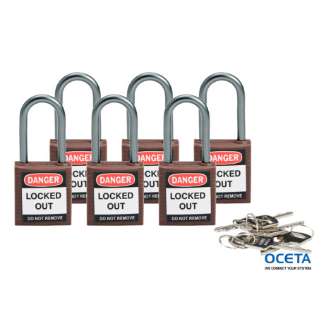 Compact safe padlock 38mm Sha KD Brown/6 Cadenas de sécurité compacts