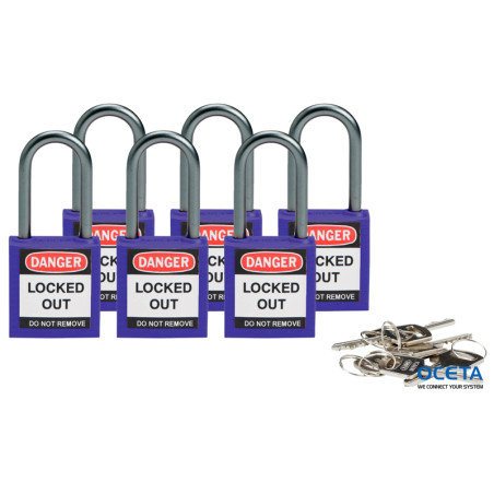 BRADY COMPACT LOCKOUT PADLOCK PURPLE Cadenas de sécurité compacts