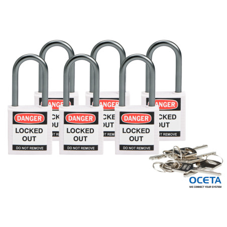 BRADY COMPACT LOCKOUT PADLOCK WHITE Cadenas de sécurité compacts