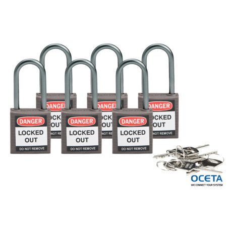 BRADY COMPACT LOCKOUT PADLOCK GREY Cadenas de sécurité compacts