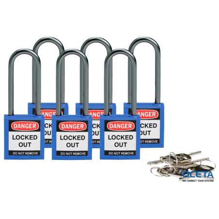 Compact safe padlock 50mm Sha KD Blue/6 Cadenas de sécurité compacts