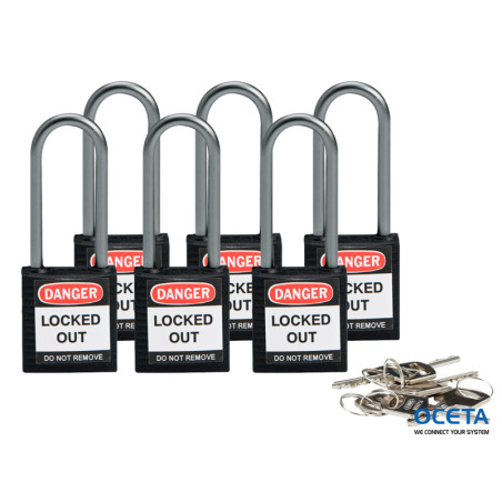 Compact safe padlock 50mm Sha KD Black/6 Cadenas de sécurité compacts