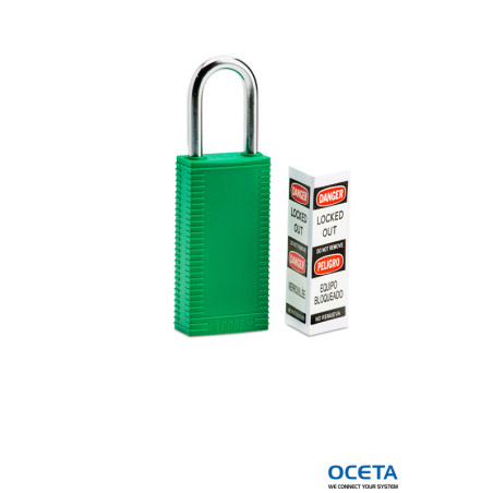 LONG BODY SFTY LOCK, 1.5" KD GREEN 6/PK Cadenas de sécurité