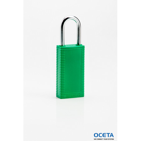 LONG BODY SFTY LOCK, 1.5" KD GREEN 6/PK Cadenas de sécurité