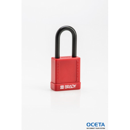 SFTY SECU PADLOCK 38MM ST SHA KD RED/6 Cadenas avec revêtement nylon