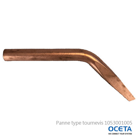 201-31C - Panne cuivre brut courbe type tournevis