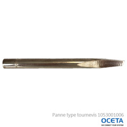 201-40D - Panne cuivre nickelé droite type tournevis