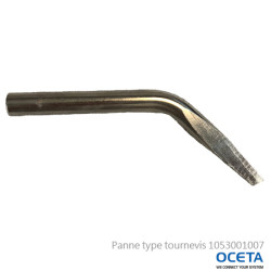 201-41C - Panne cuivre nickelé courbe type tournevis