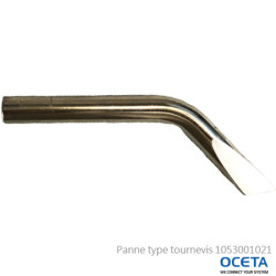 365-40C - Panne cuivre nickelé courbe type tournevis