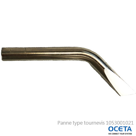365-40C - Panne cuivre nickelé courbe type tournevis