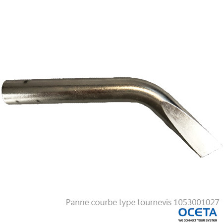 405-40C- Panne cuivre nickelé courbe type tournevis