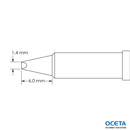 Pointe, ciseau, power, 1,4x6,0mm, 60 DEG, GT4