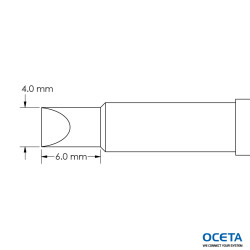 Pointe, ciseau, power, 4,0x6,0mm, 60 DEG, GT4