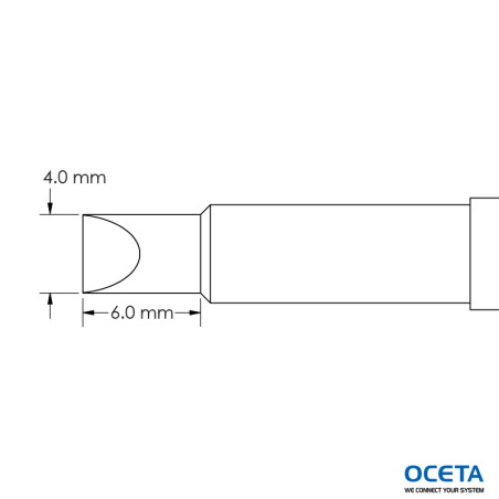 Pointe, ciseau, power, 4,0x6,0mm, 60 DEG, GT4