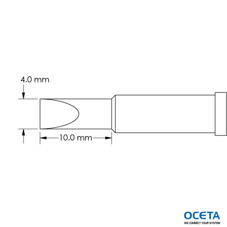 Pointe, ciseau, 4,0x10,0mm, 40 DEG, GT4