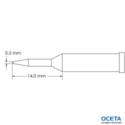 Pointe, conique,  0,5x14,0mm, GT4