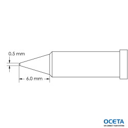 Pointe, conique, power, 0,5x6,0mm, GT4