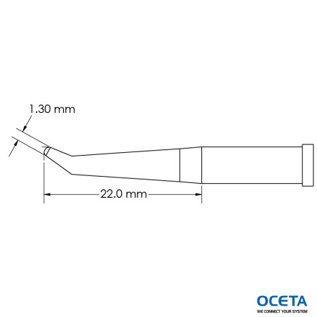 Pointe, conique, courbe,  1,3x22,0mm, GT4