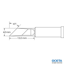 Pointe, couteau, power, 4,0x13,0mm, 45d, GT4