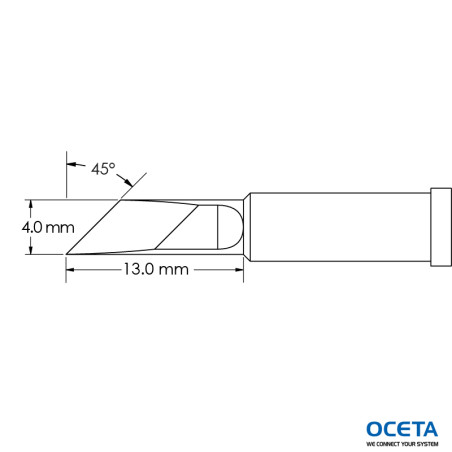 Pointe, couteau, power, 4,0x13,0mm, 45d, GT4