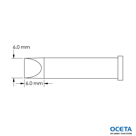 Pointe, ciseau, power, 6,0x6,0mm, 60 DEG, GT6