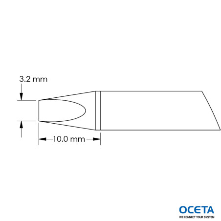 Cartouche, ciseau, 3,2x10,0mm, 40 DEG, GTC