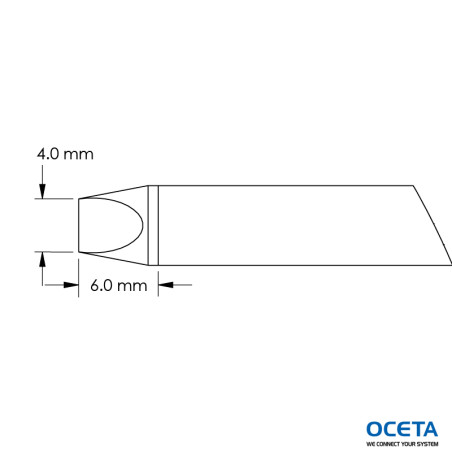 Cartouche, ciseau, power, 4,0x6,0mm, 60 DEG, GTC