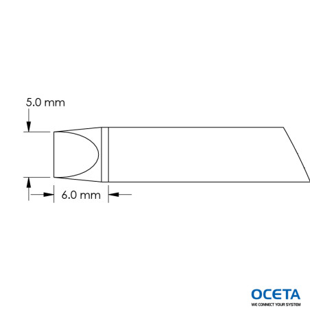 Cartouche, ciseau, power, 5,0x6,0mm, 60 DEG, GTC