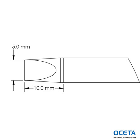 Cartouche, ciseau, 5,0x10,0mm, 40 DEG, GTC