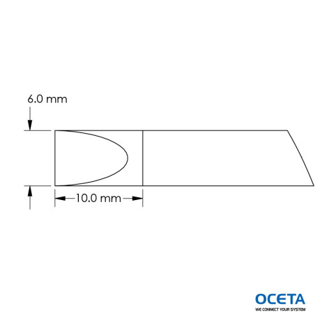 Cartouche, ciseau, 6,0x10,0mm, 40 DEG, GTC