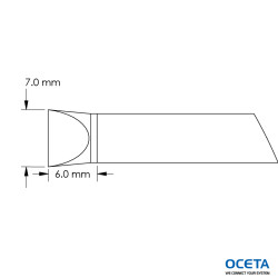 Cartouche, ciseau, power, 7,0x6,0mm, 60 DEG, GTC