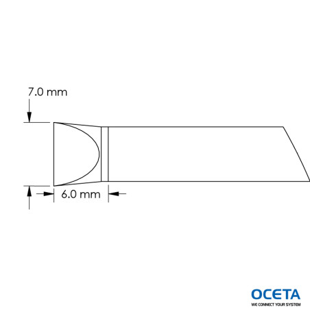 Cartouche, ciseau, power, 7,0x6,0mm, 60 DEG, GTC