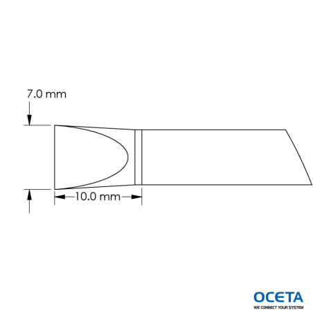 Cartouche, ciseau, 7,0x10,0mm, 40 DEG, GTC