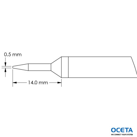 Cartouche, conique,  0,5x14,0mm, GTC